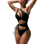 Damen Einseitiger Cut-Out Badeanzug R&B