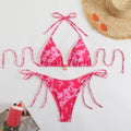 Damen Triangel-Bikini mit verstellbaren Trägern und floralem Design R&B