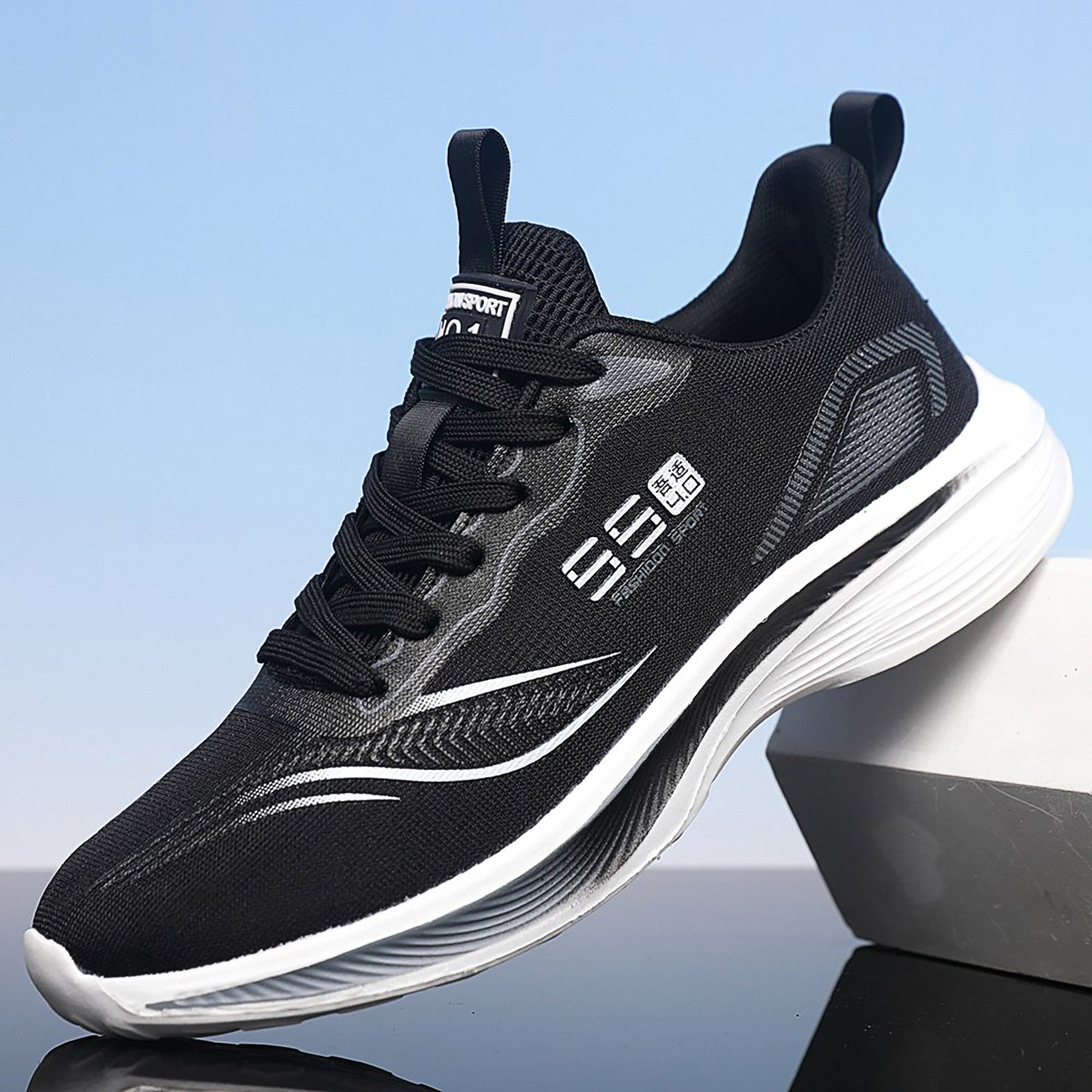 Damen Sportliche Lauf-Sneaker mit atmungsaktiver Mesh-Konstruktion und stoßdämpfendem Fußbett R&B
