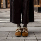 Damen Clogs mit kuscheligem Innenfutter und modischem Schnallenverschluss R&B