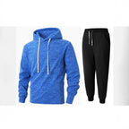 Herren Fleece-Kapuzenpullover und Jogginghose Set R&B