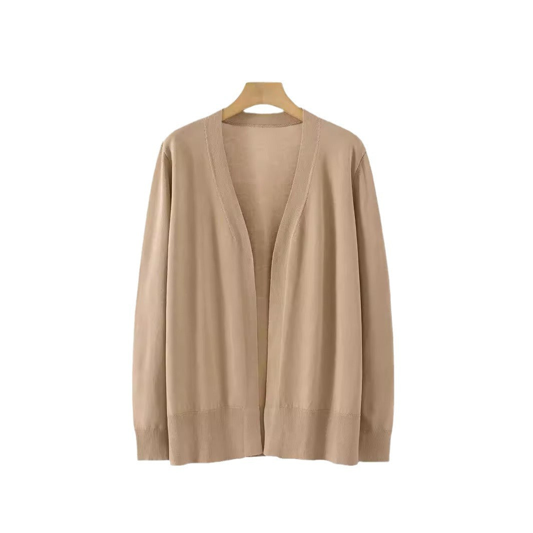 Damen lässiger Strickcardigan im minimalistischen Design