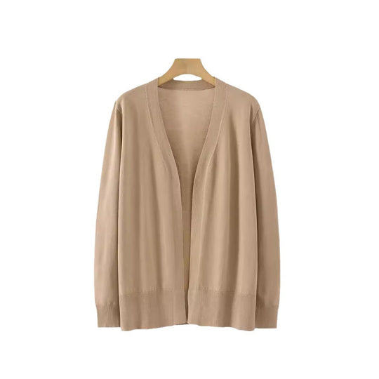 Damen lässiger Strickcardigan im minimalistischen Design R&B