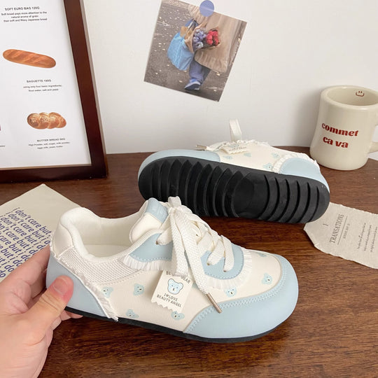 Damen Sneakers mit verspieltem Bärenmotiv und komfortabler Sohle R&B