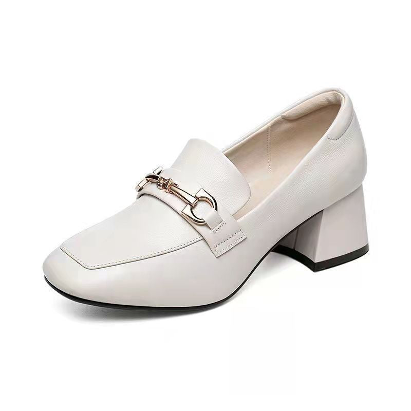 Damen moderne Sling-Pumps mit schickem Quadratverschluss und komfortablem Blockabsatz R&B
