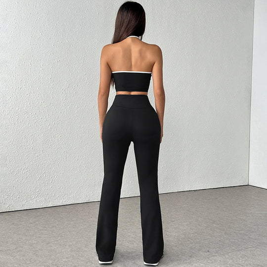 Damen Sportliches Zweiteiliges Set aus atmungsaktiven Materialien und figurbetontem Schnitt R&B