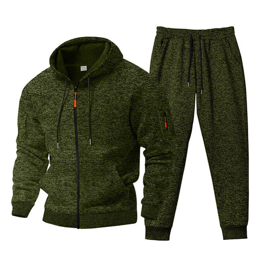 Herren sportives Freizeit-Set mit strukturiertem Hoodie und bequemen Jogginghosen R&B