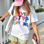 Damen T-Shirt mit kreativem motivierendem Schriftzug R&B
