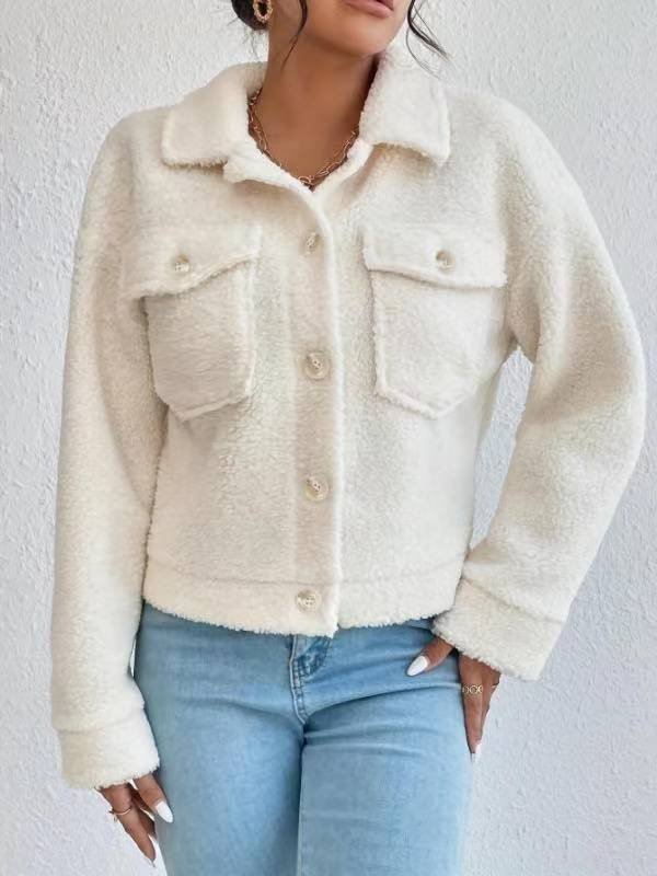 Damen Kuschelige und modische Fleecejacke mit praktischen Taschen R&B