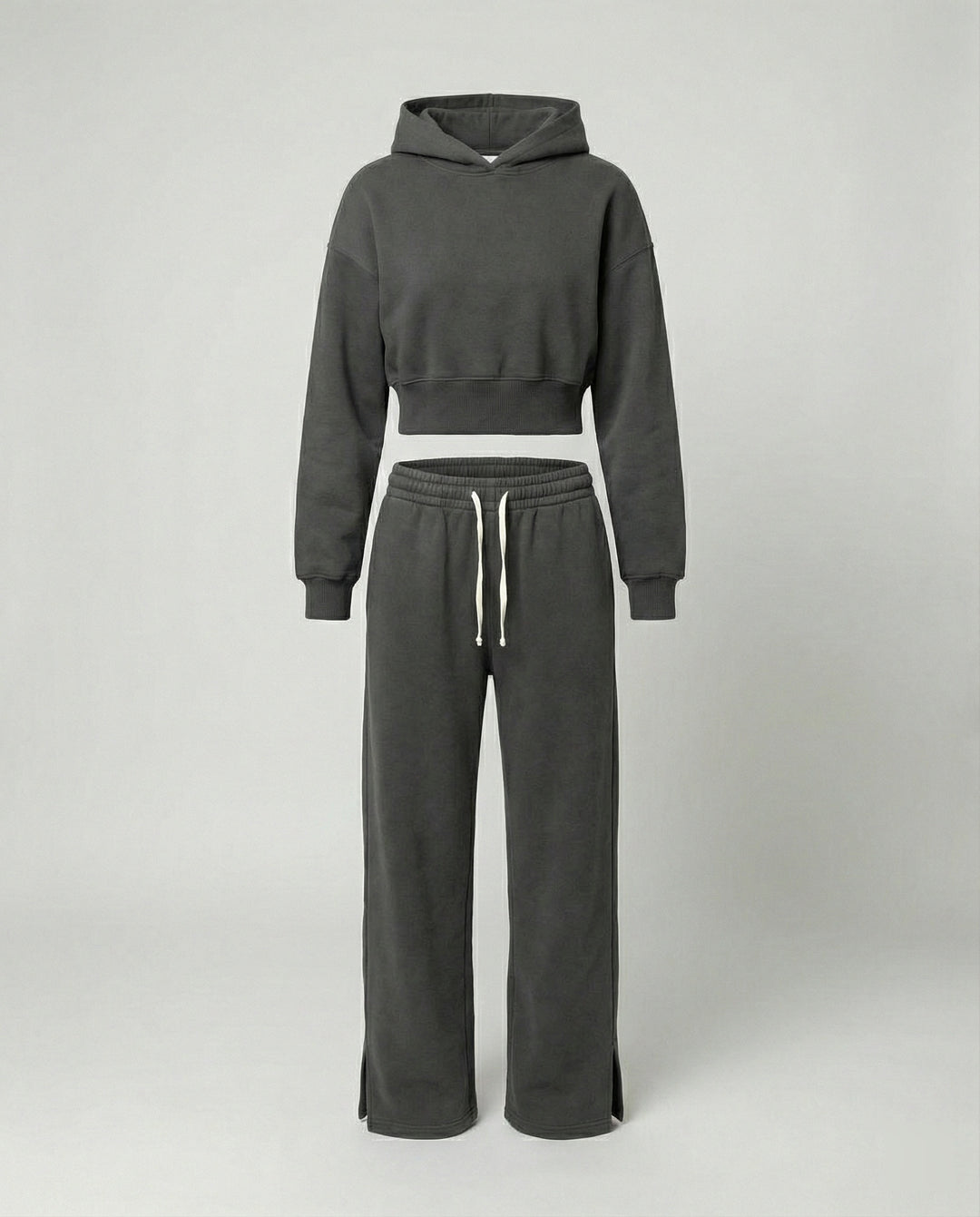 Damen Crop-Hoodie und Jogginghose Set R&B