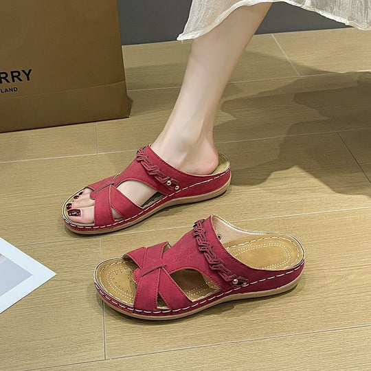 Damen Komfortable Riemchen-Sandalen mit elegantem Design und gepolsterter Sohle R&B