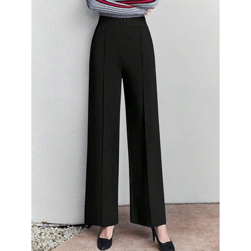 Damen Hochtaillierte Palazzo-Hose mit seitlichen Falten R&B