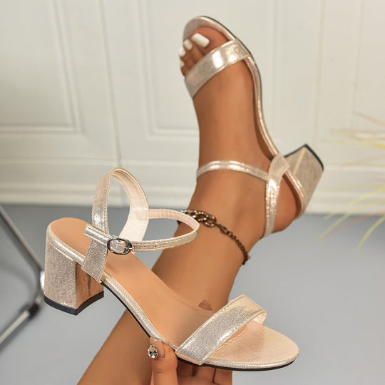 Damen Glamouröse Blockabsatzsandalen R&B