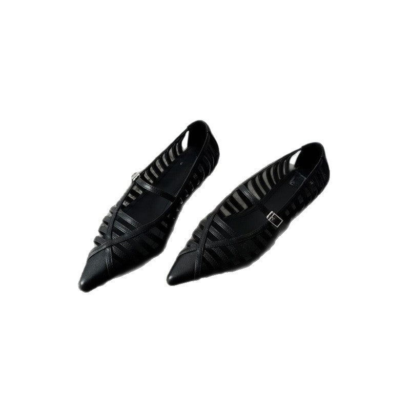 Damen Riemchen Ballerinas mit transparentem Design R&B