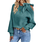 Damen lässiger Pullover mit besonderem Schulterdesign R&B