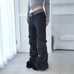 Damen Weite Cargo-Hose mit elastischem Bund und praktischen Taschen R&B