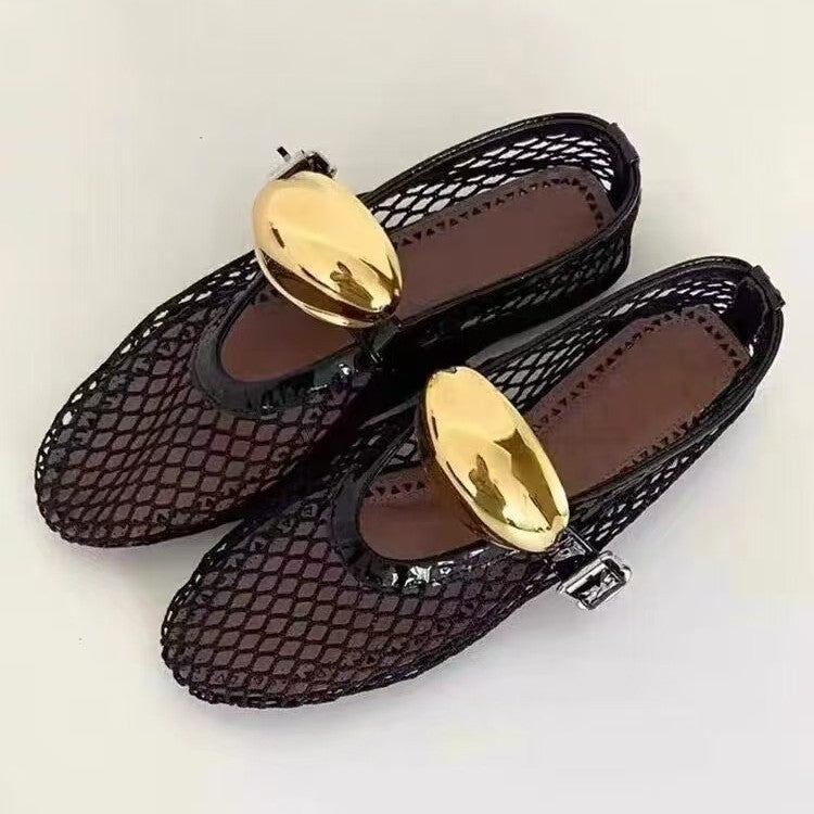 Damen Netzschuhe mit verstellbarem Riemen und atmungsaktivem Obermaterial R&B