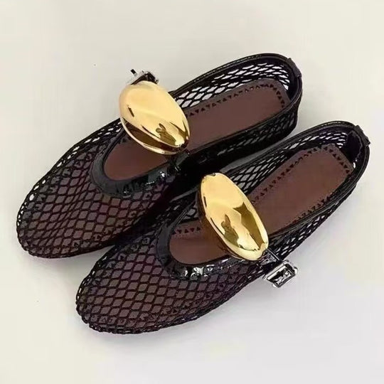 Damen Netzschuhe mit verstellbarem Riemen und atmungsaktivem Obermaterial R&B