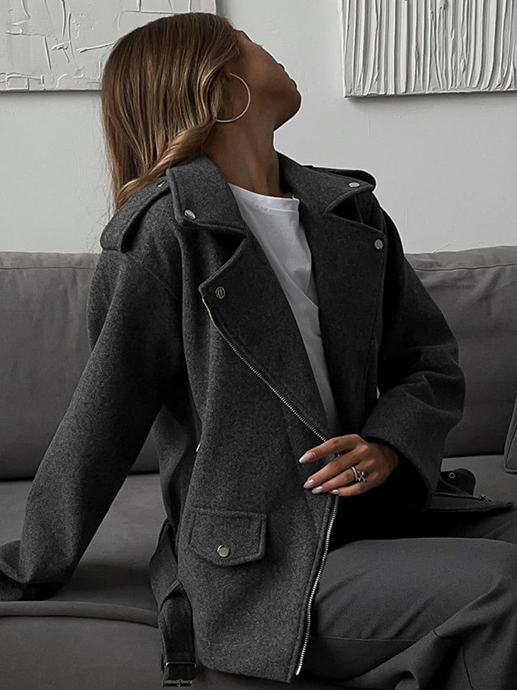 Damen Modische Oversized Jacke R&B