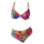Damen Bikini-Set mit geschlossenen Cups und elegantem Ringdetail