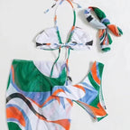 Damen Bikini-Set mit modischem Wickelrock und sportlichem Oberteil R&B