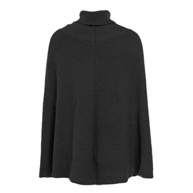 Damen modischer Strickpullover mit hochstehendem Kragen und exklusivem Häkelmuster R&B