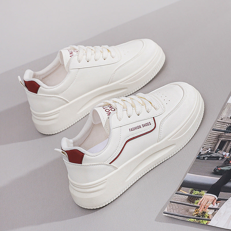 Damen Modische Sneakers mit dicker Laufsohle und atmungsaktiver Oberflächenstruktur R&B