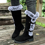 Damen Winterstiefel mit kuscheligem Kunstfellkragen und rutschfester Sohle R&B