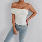 Damen Off-Shoulder Oberteil mit raffinierten Rüschendetails R&B