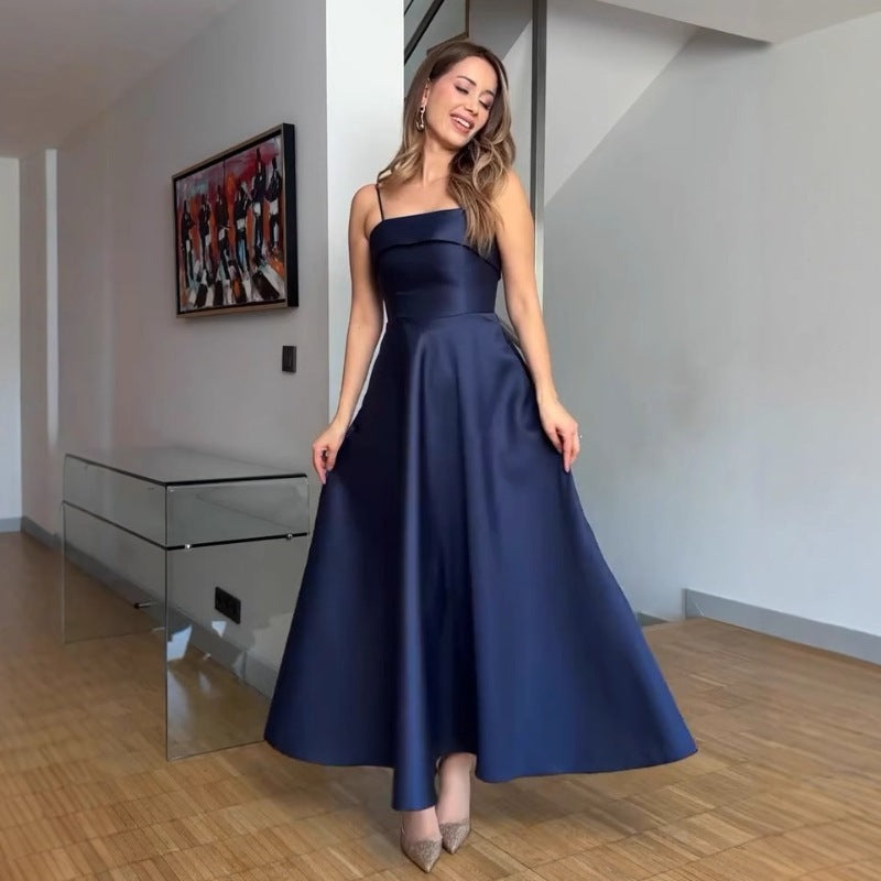 Damen Elegantes Abendkleid mit schulterfreiem Design und voluminösem Rock R&B