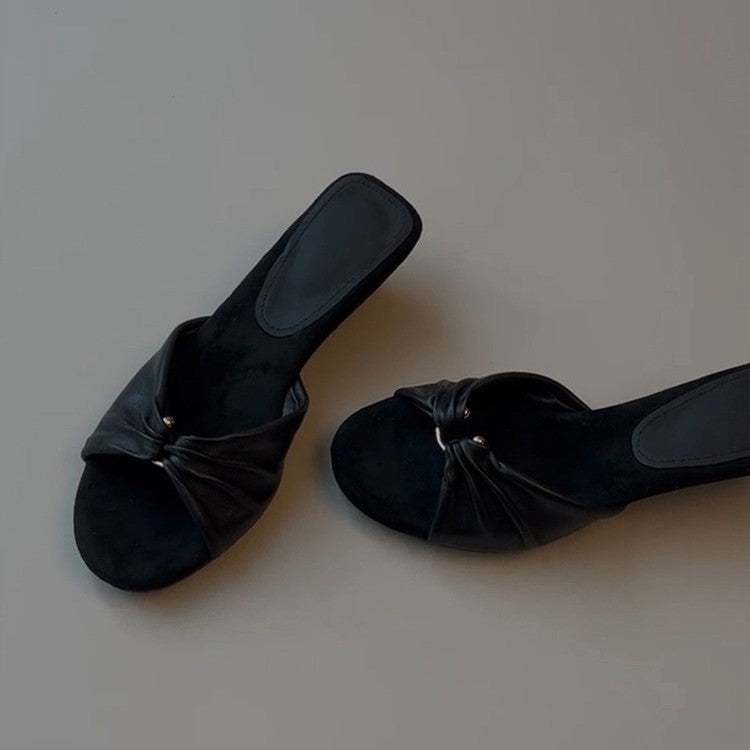 Damen Pantoletten mit elegantem Knoten-Design und komfortabler Fußbettgestaltung R&B