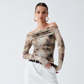 Damen Elegantes Oberteil mit Offshoulder-Passform und drapiertem Design R&B