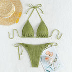 Damen Triangel-Bikini-Set mit schmalem Bund und verstellbaren Trägern R&B