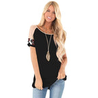 Damen T-Shirt mit stylischem Leo-Muster und lässigem Schnitt R&B