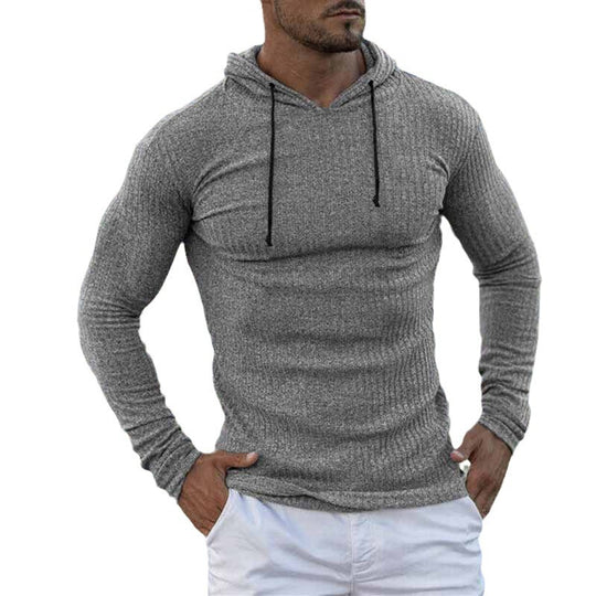 Herren Hoodie mit Rippstruktur und weitem Schnitt R&B