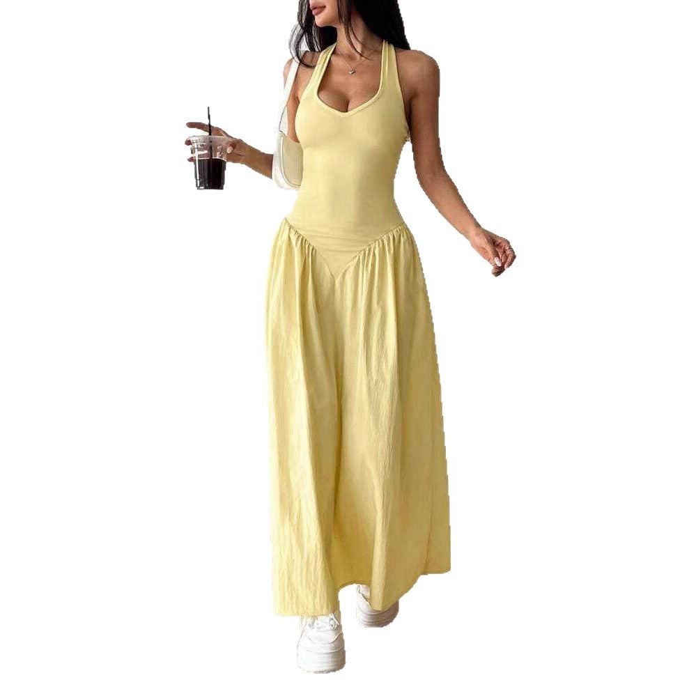 Damen Maxi-Kleid mit trägerlosem Design und voluminösem Rock R&B