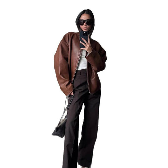 Damen Oversized jacke mit lässigem Schnitt und voluminösen Ärmeln R&B