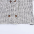 Damen Strickjacke mit doppelter Knopfleiste und hoher Kragen R&B