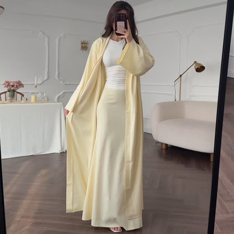 Damen eleganter Langmantel mit weich fließender Silhouette R&B