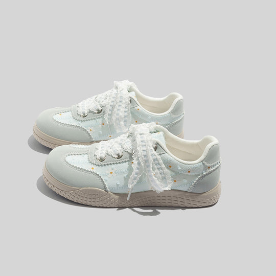 Damen Sneakers mit verspieltem Blumenmuster und rutschfester Sohle R&B