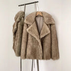 Damen Kunstpelz-Jacke