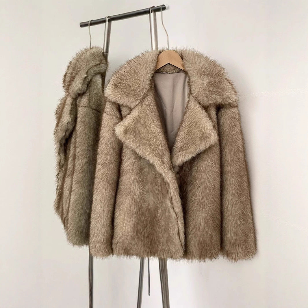 Damen Kunstpelz-Jacke