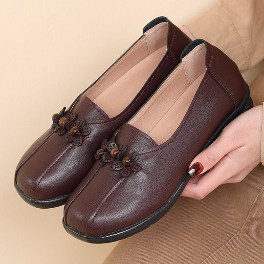 Damen Bequeme Ballerinas mit dekorativen Blumenapplikationen und flexibler Sohle R&B