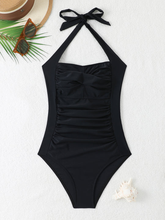 Damen Einteiler Badeanzug mit elegantem Rüschendesign R&B