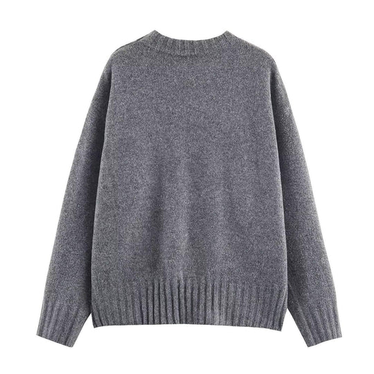 Damen oversized Pullover aus hochwertiger Baumwollmischung mit luxuriösem Tragegefühl R&B