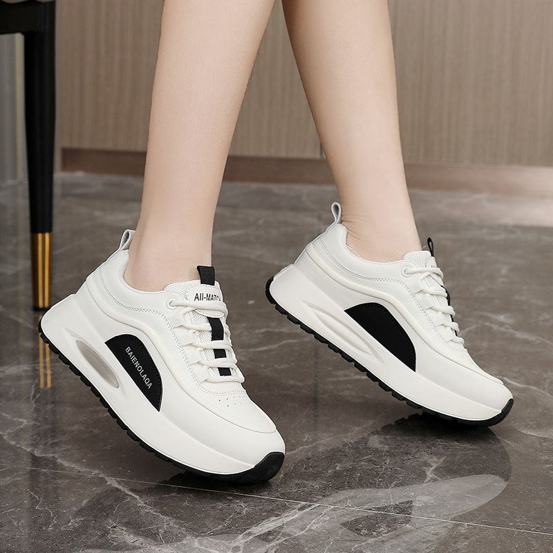 Damen Modische Plattform-Sneaker mit optimaler Dämpfung und atmungsaktiver Obermaterialstruktur R&B