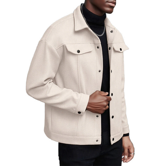 Herren weiche und modische Overshirtjacke R&B