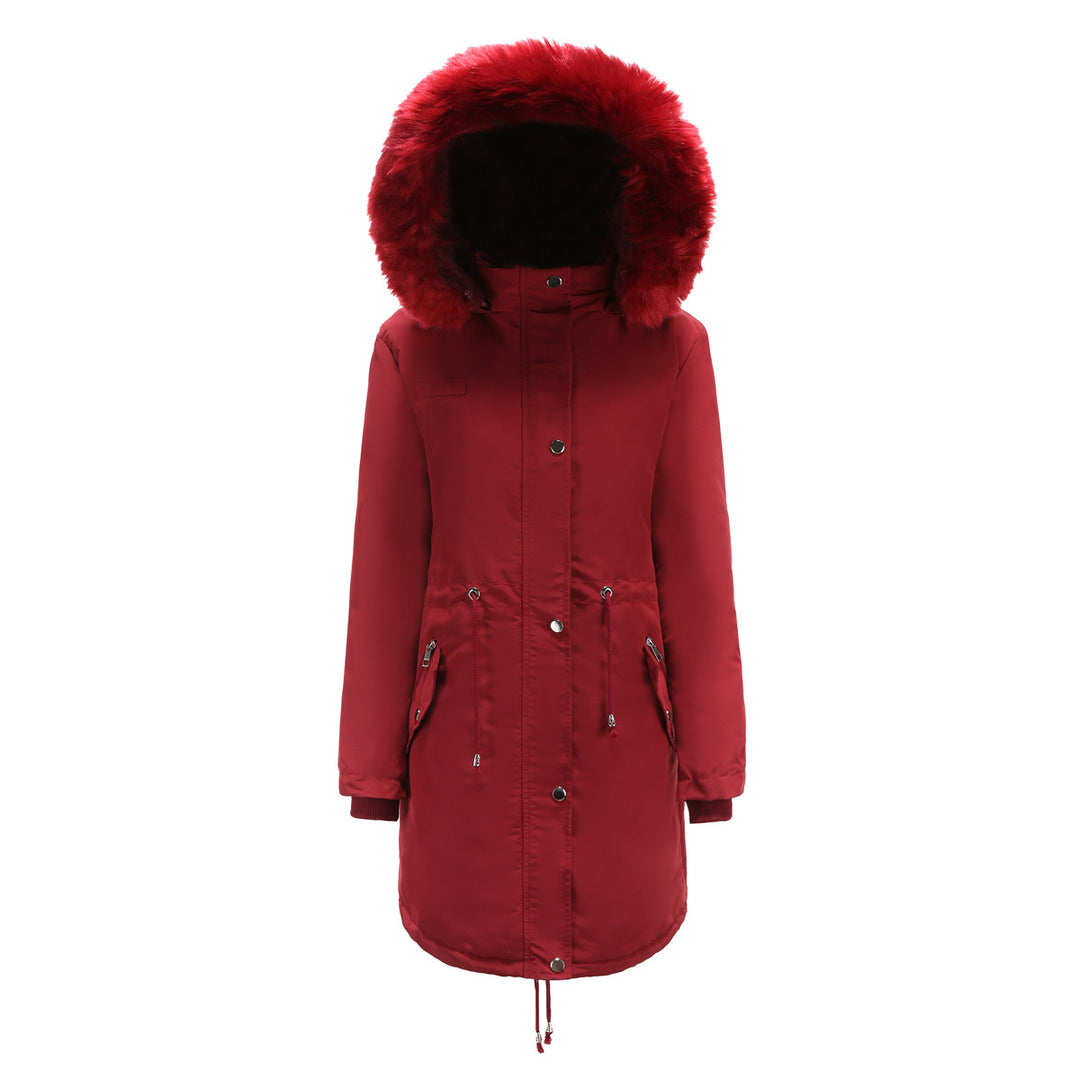 Damen Parkajacke mit abnehmbarem Kunstfellkragen und seitlichen Reißverschlusstaschen R&B