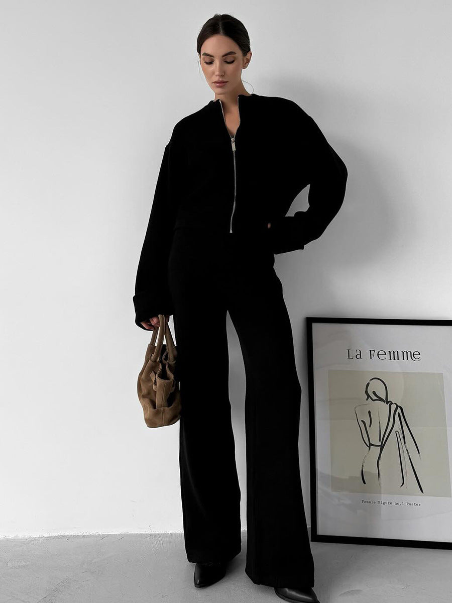 Damen Modisches und bequemes Strick-Ensemble mit weitem Schnitt R&B