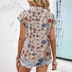Damen Blusenshirt mit floralem Design und lässigem Schnitt R&B